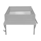 Cama alta de madera de tamaño completo con escritorio y LED, estructura de cama alta de madera con escalera inclinada, no necesita somier para niños