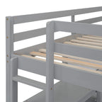 Cama alta matrimonial con escritorio, estantes de 3 niveles y tablero para escribir, cama de madera con escalera y barandillas de seguridad