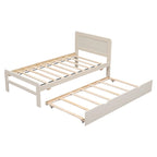 Cama Nido Individual Blanca de Madera Maciza | Madera de caucho y Contrachapado | Niños y Adultos