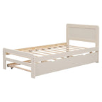 Cama Nido Individual Blanca de Madera Maciza | Madera de caucho y Contrachapado | Niños y Adultos