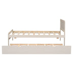 Cama Nido Individual Blanca de Madera Maciza | Madera de caucho y Contrachapado | Niños y Adultos