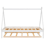 Cama tipo tienda de campaña de tamaño individual con nido