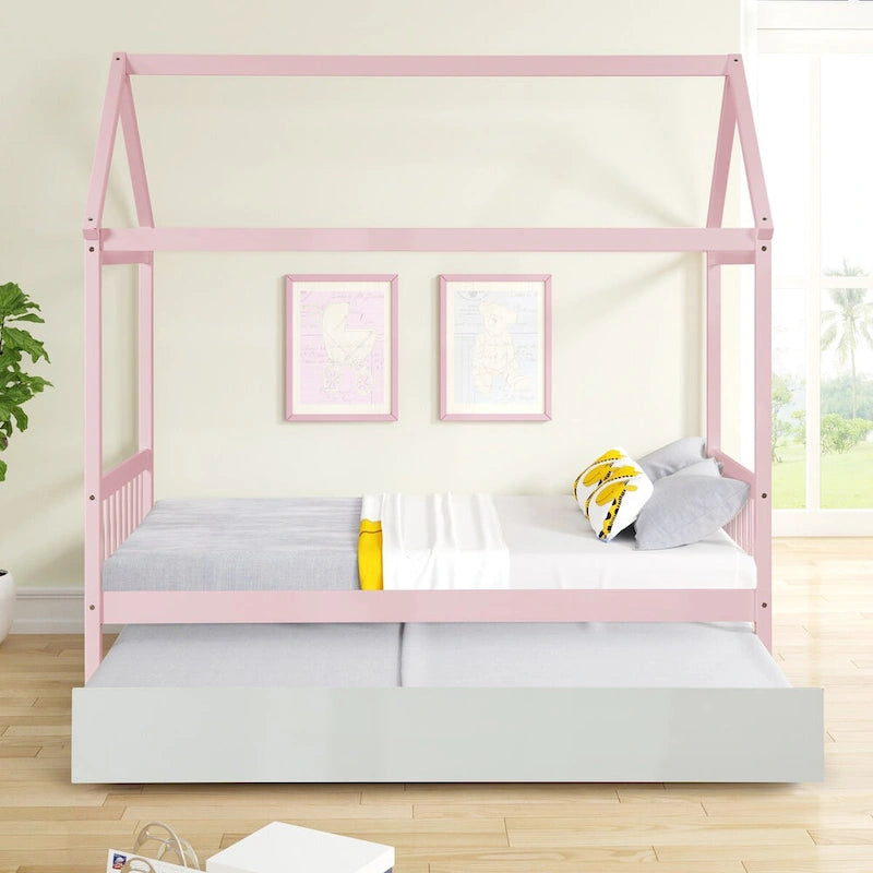 Cama Twin Pine House con nido funcional para invitados