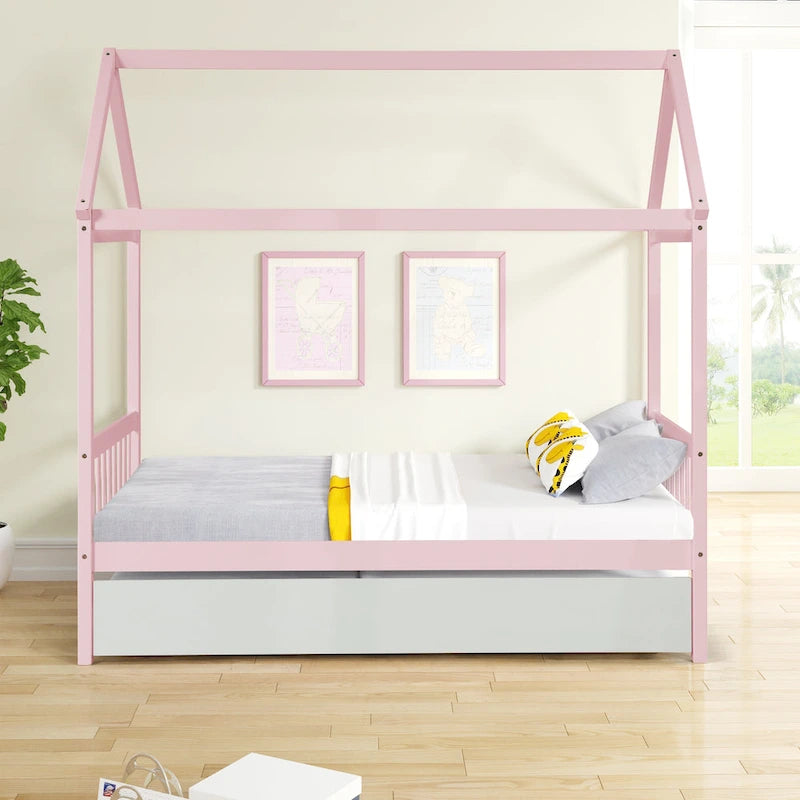 Cama Twin Pine House con nido funcional para invitados